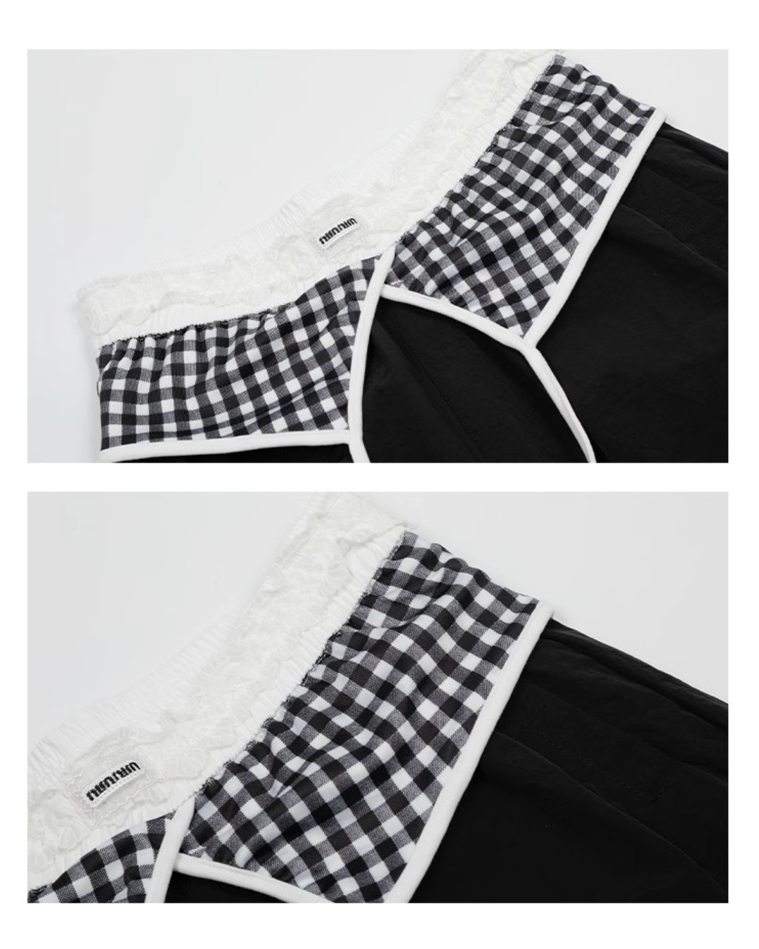 Double Layer Waist Check Pants