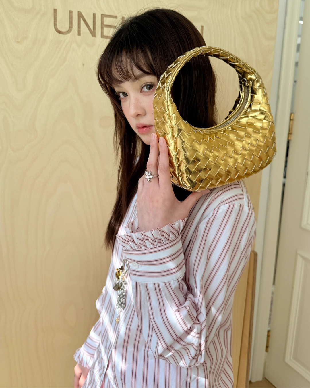 こはし Woven Mini Hobo Bag