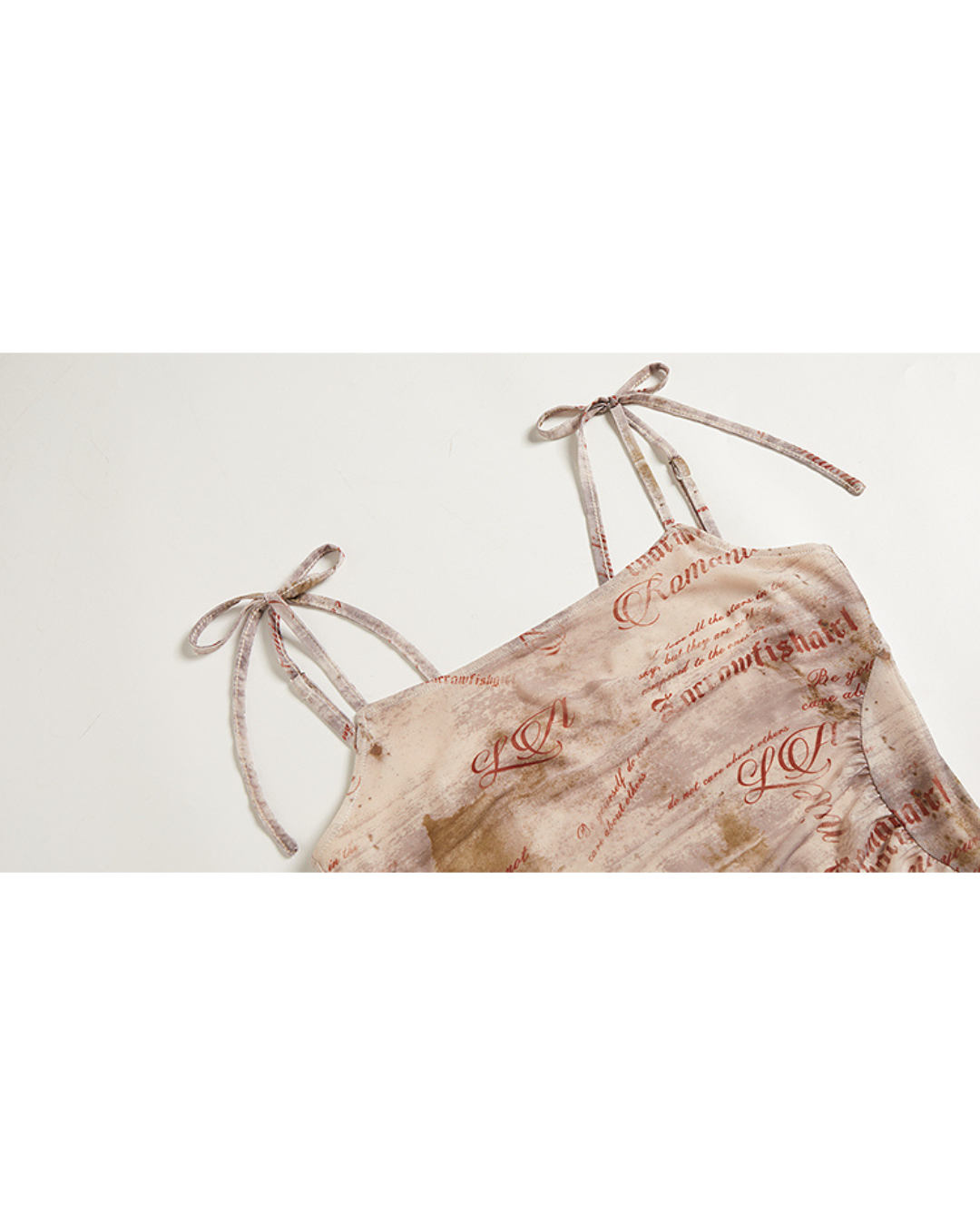 Printed Sheer Camisole Dress
