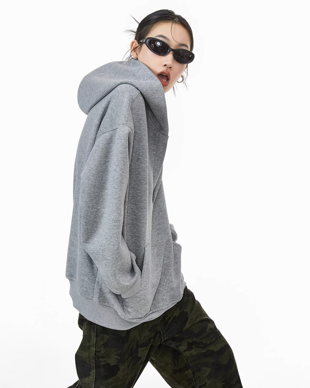 Deep V Sweat Hoodie