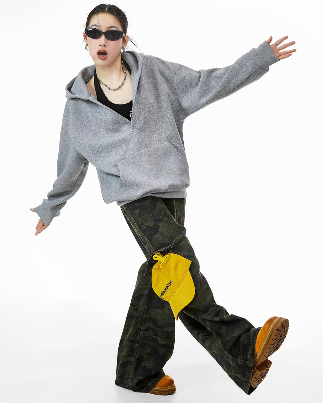 Deep V Sweat Hoodie