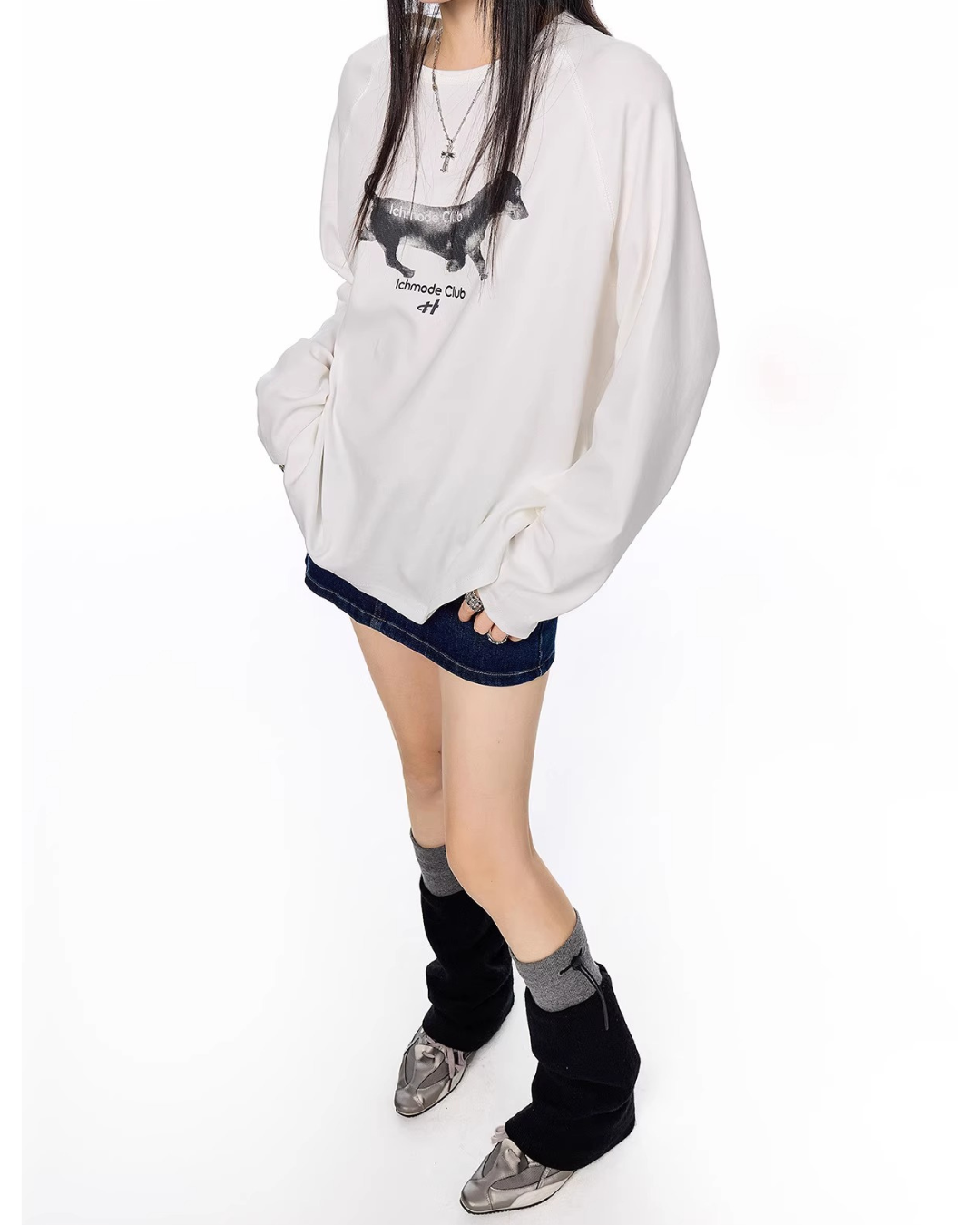 Dog Graphic Long Sleeve Tee