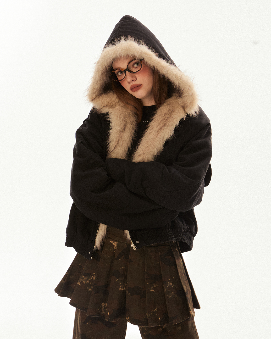 Faux Fur Hooded Jacket