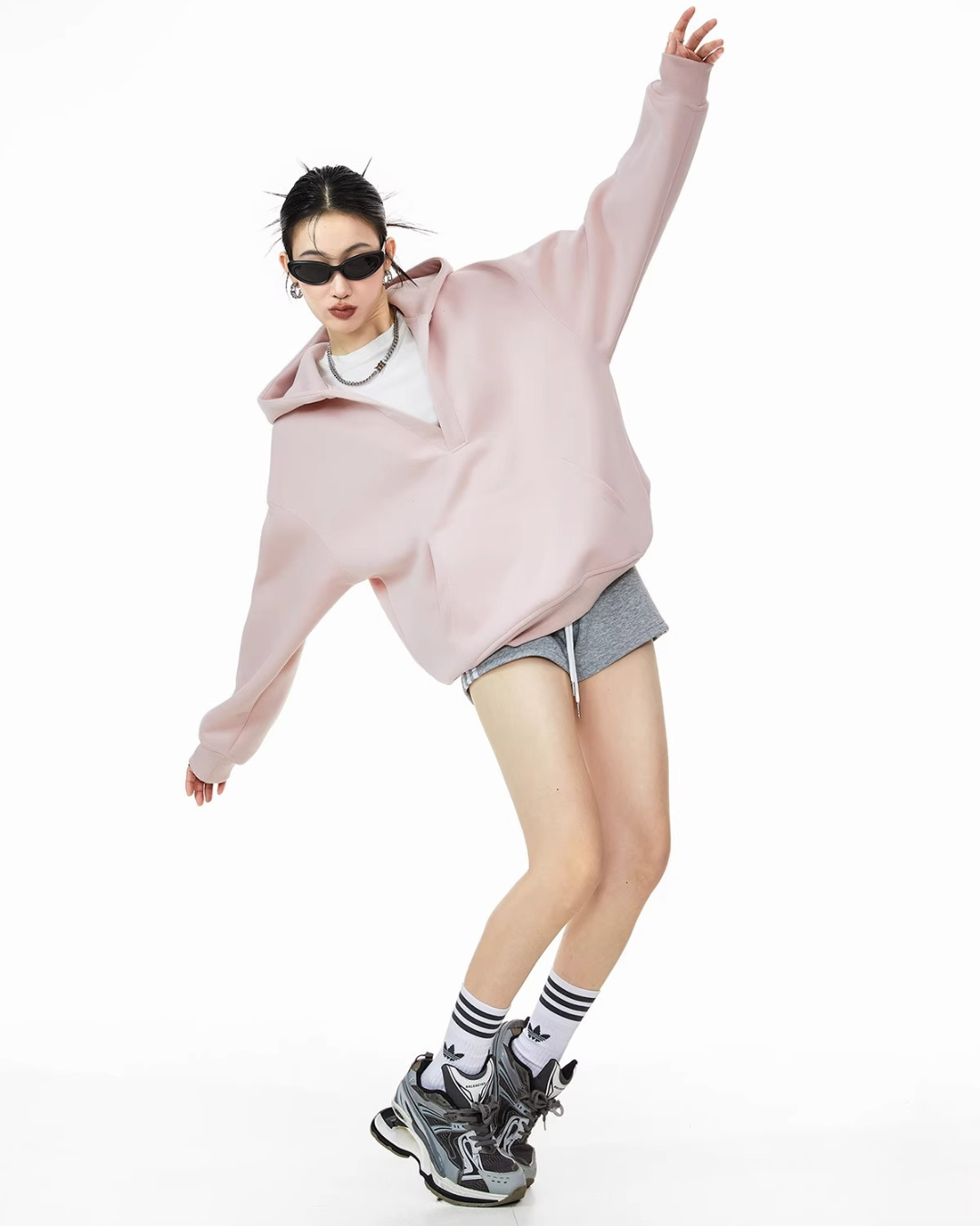 Deep V Sweat Hoodie