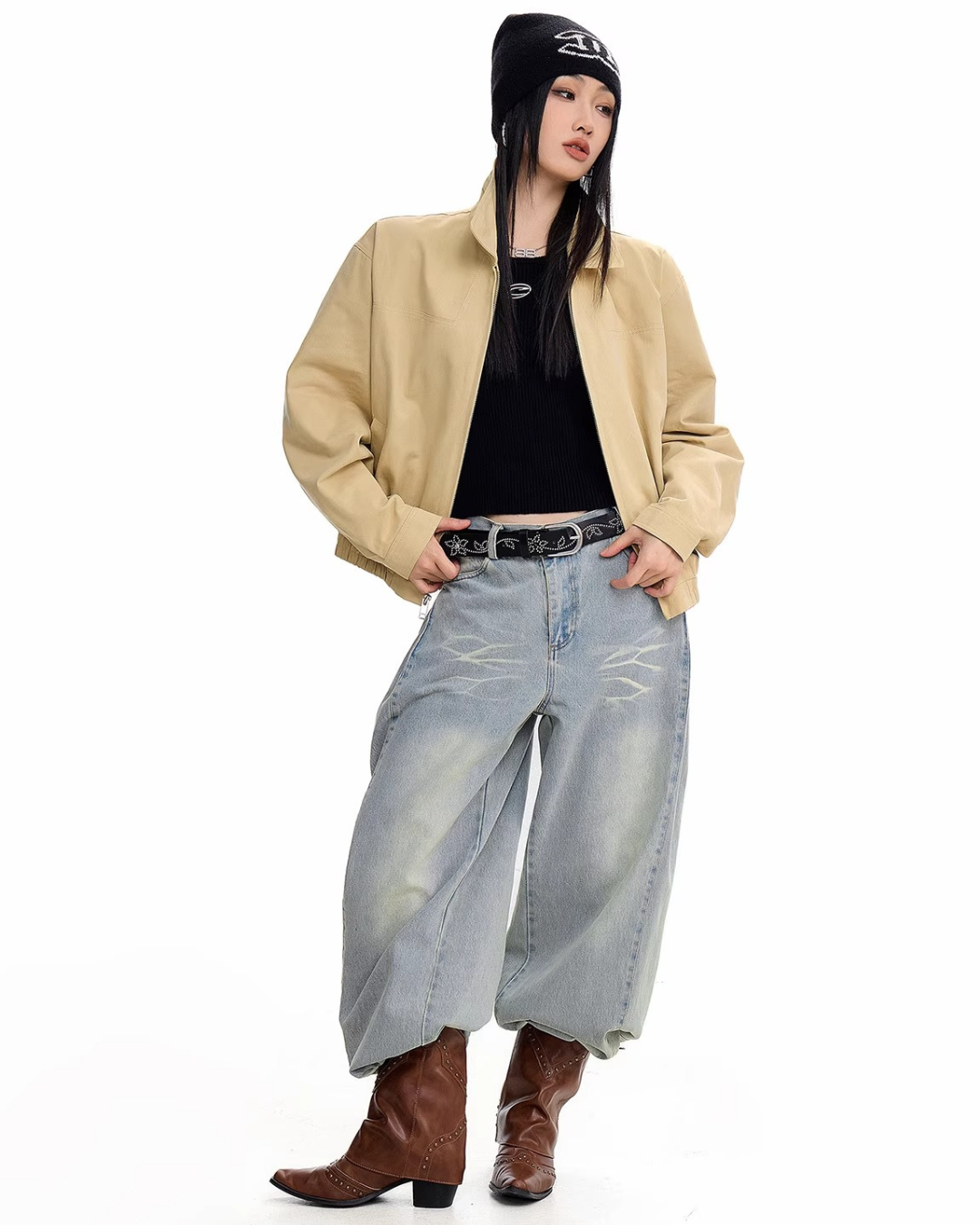Oversized Harrington Jacket