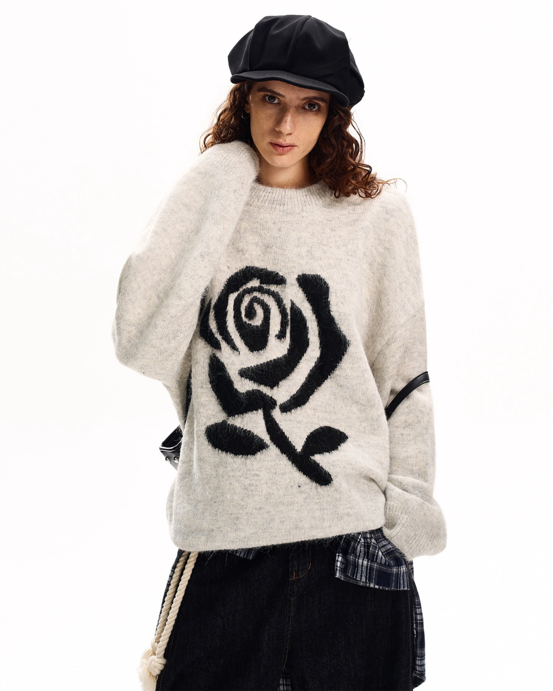 d*y様 _J.L-A.L_ Stave Knit ブラック　ours rose ours ローズ着用 _J.L-A.L_ 完売品 Stave Knit S