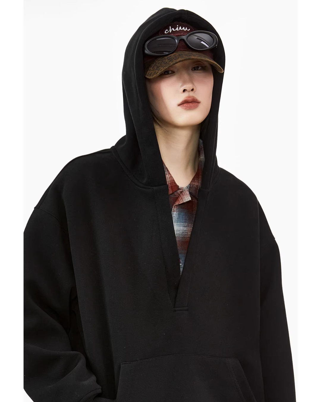 Deep V Sweat Hoodie