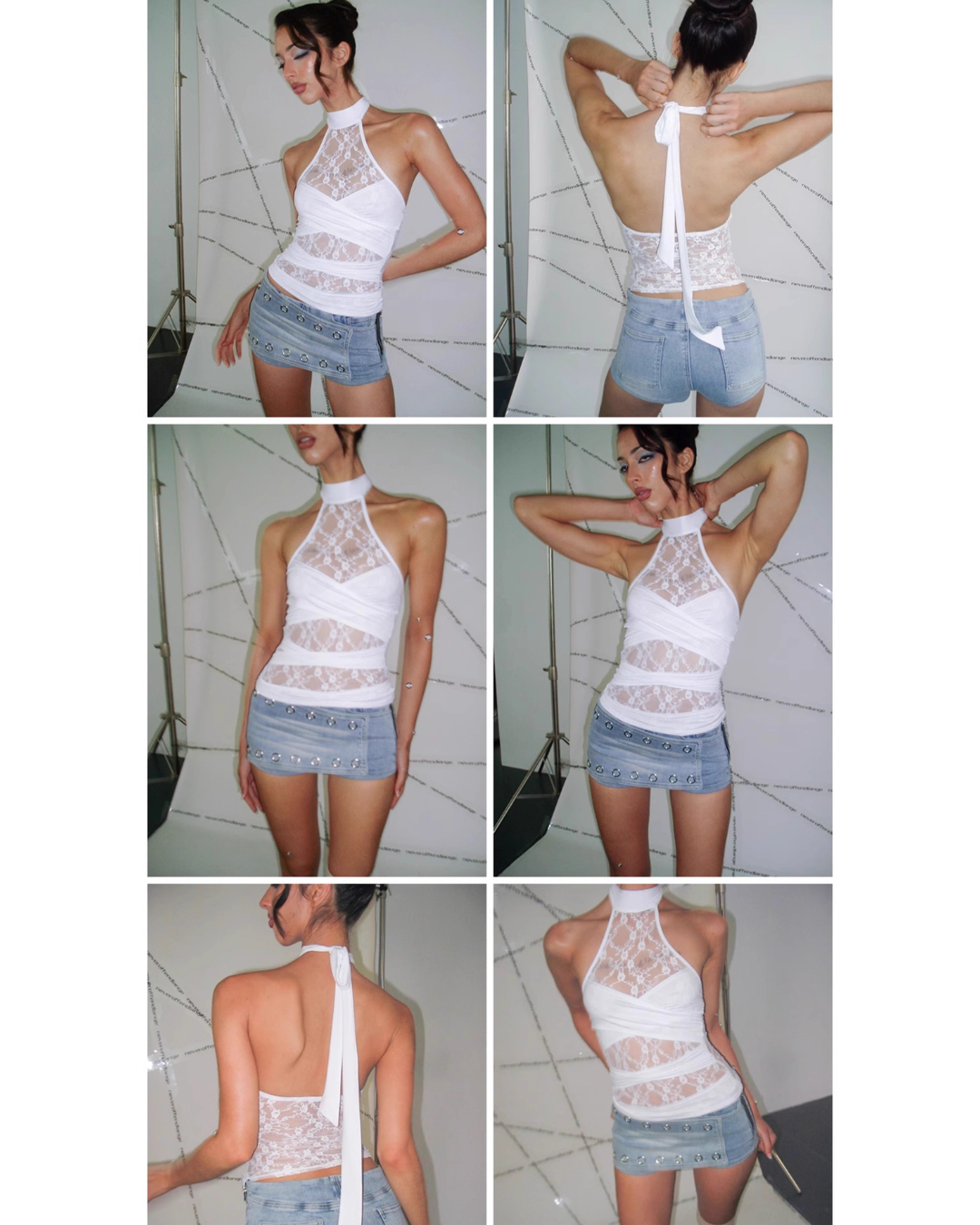 Eyelet Wrap Mini Pants