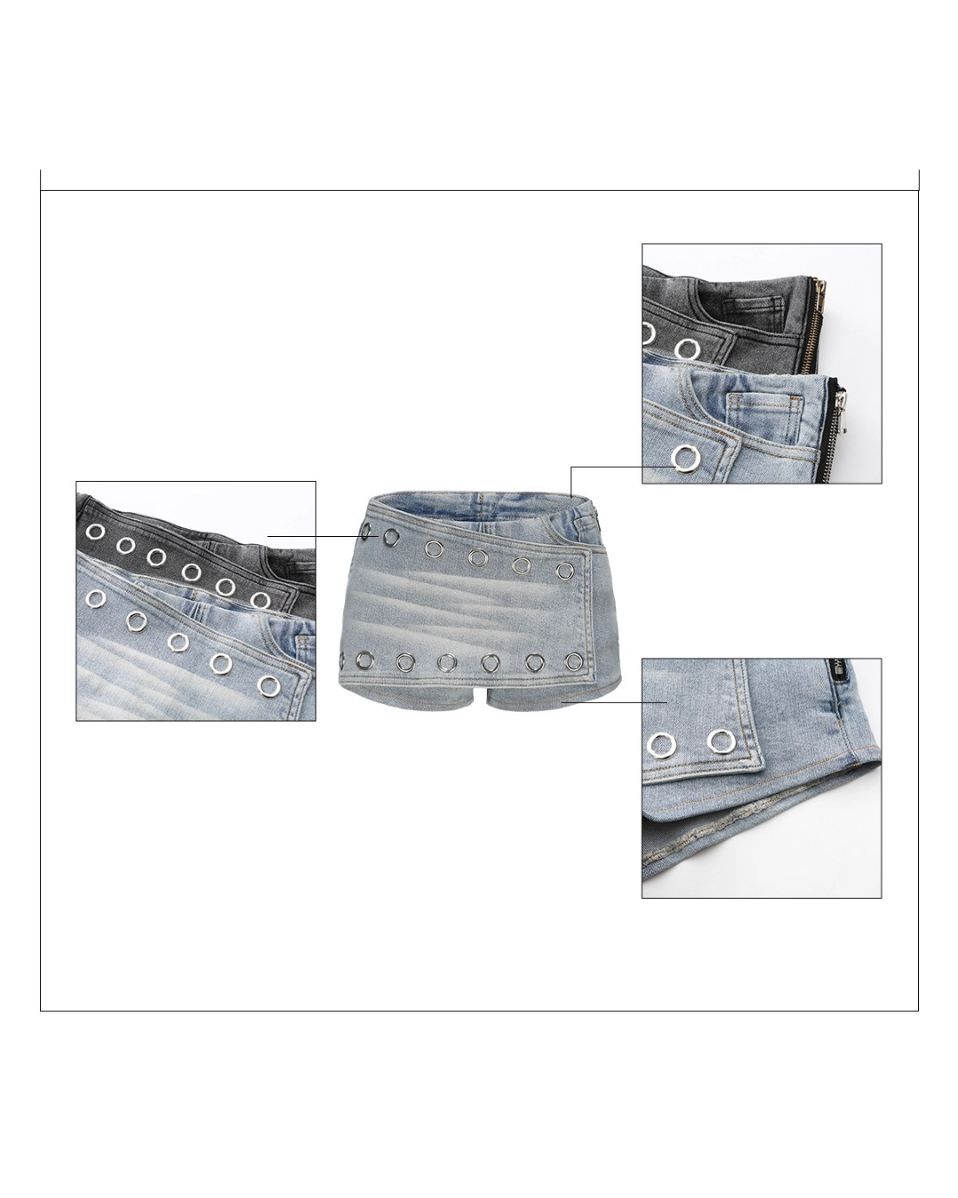 Eyelet Wrap Mini Pants