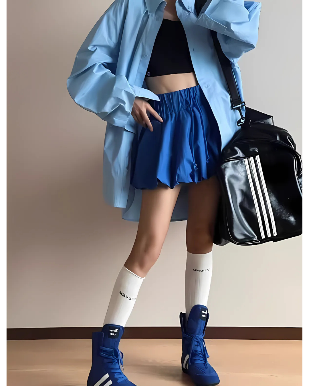 2color Knee Socks