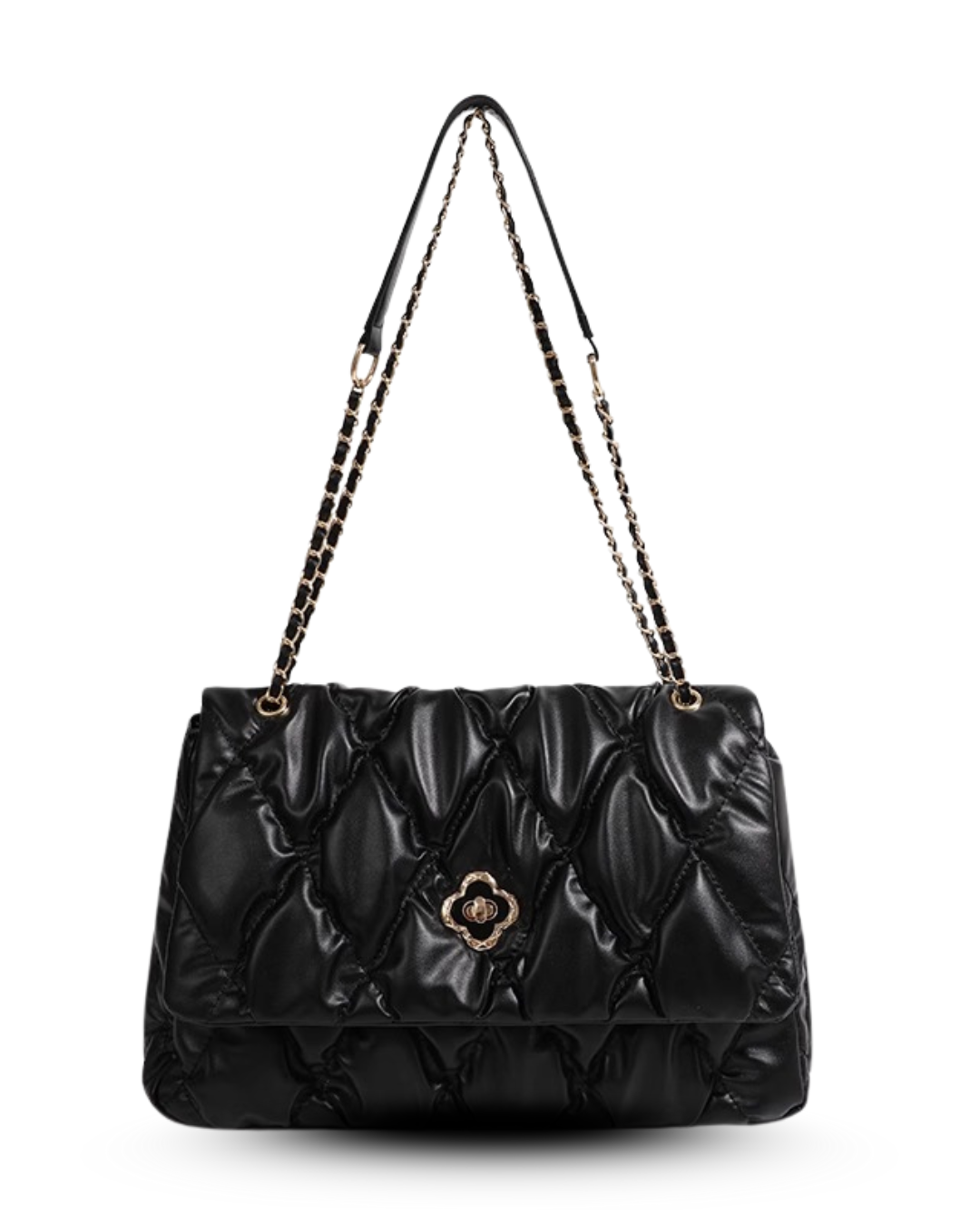 Glossy Quilted Chain Bag