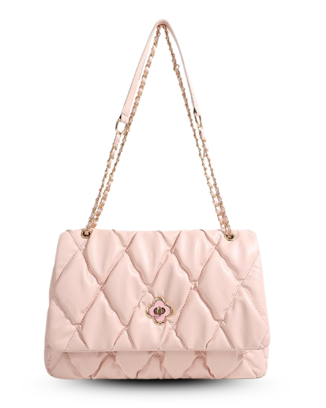 Glossy Quilted Chain Bag