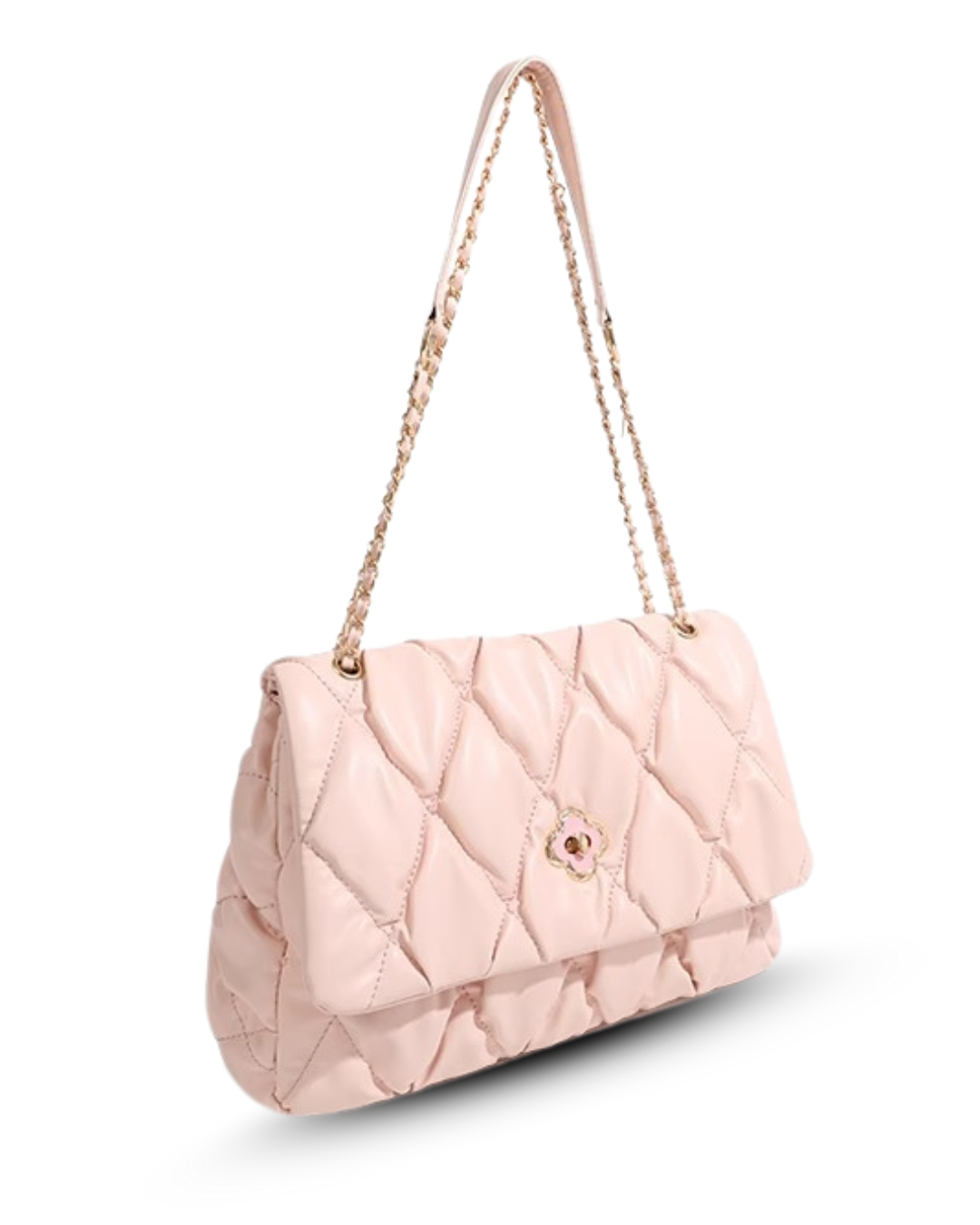 Glossy Quilted Chain Bag