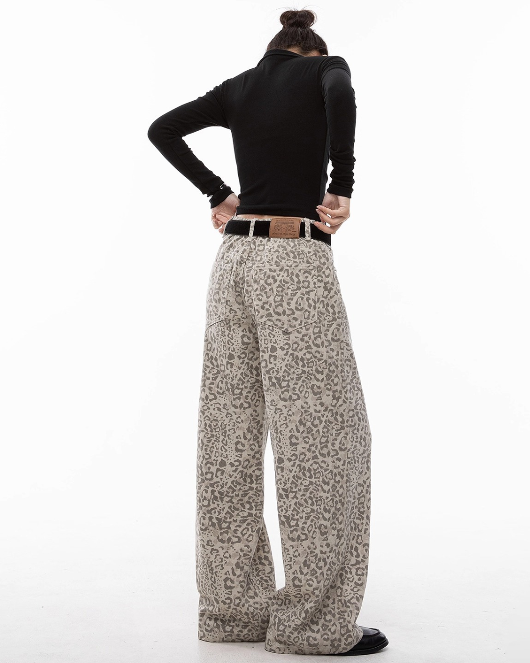 Faux Leopard Wide Pants