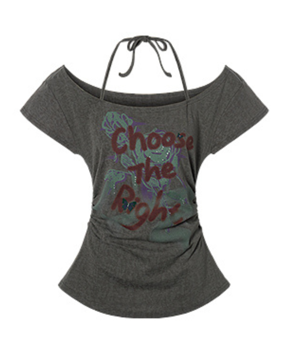 Y2K Off-Shoulder T-shirt