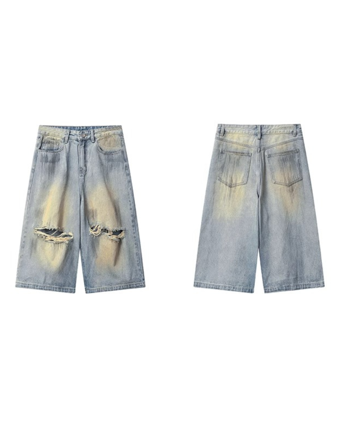 Damage Design Denim Shorts