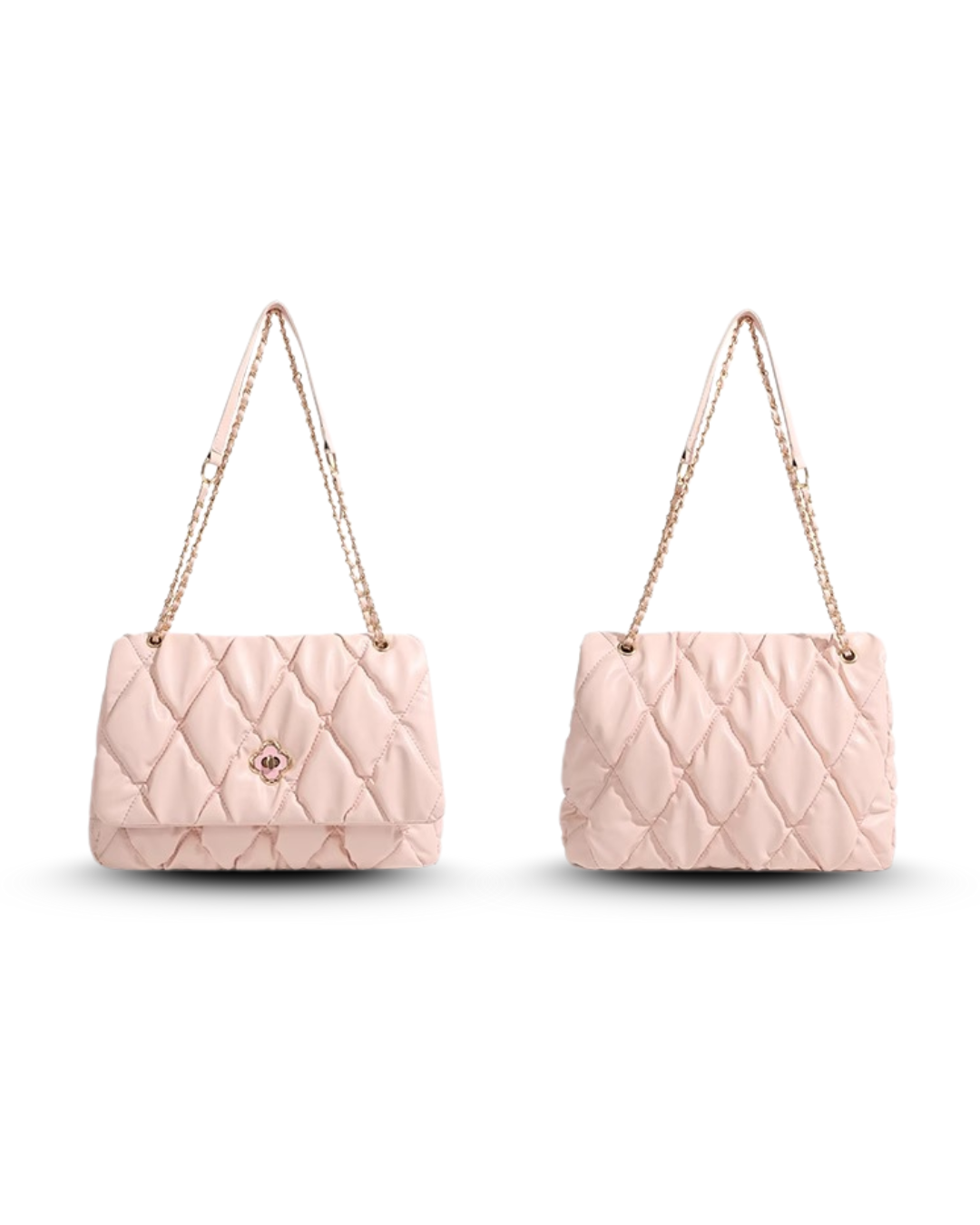 Glossy Quilted Chain Bag