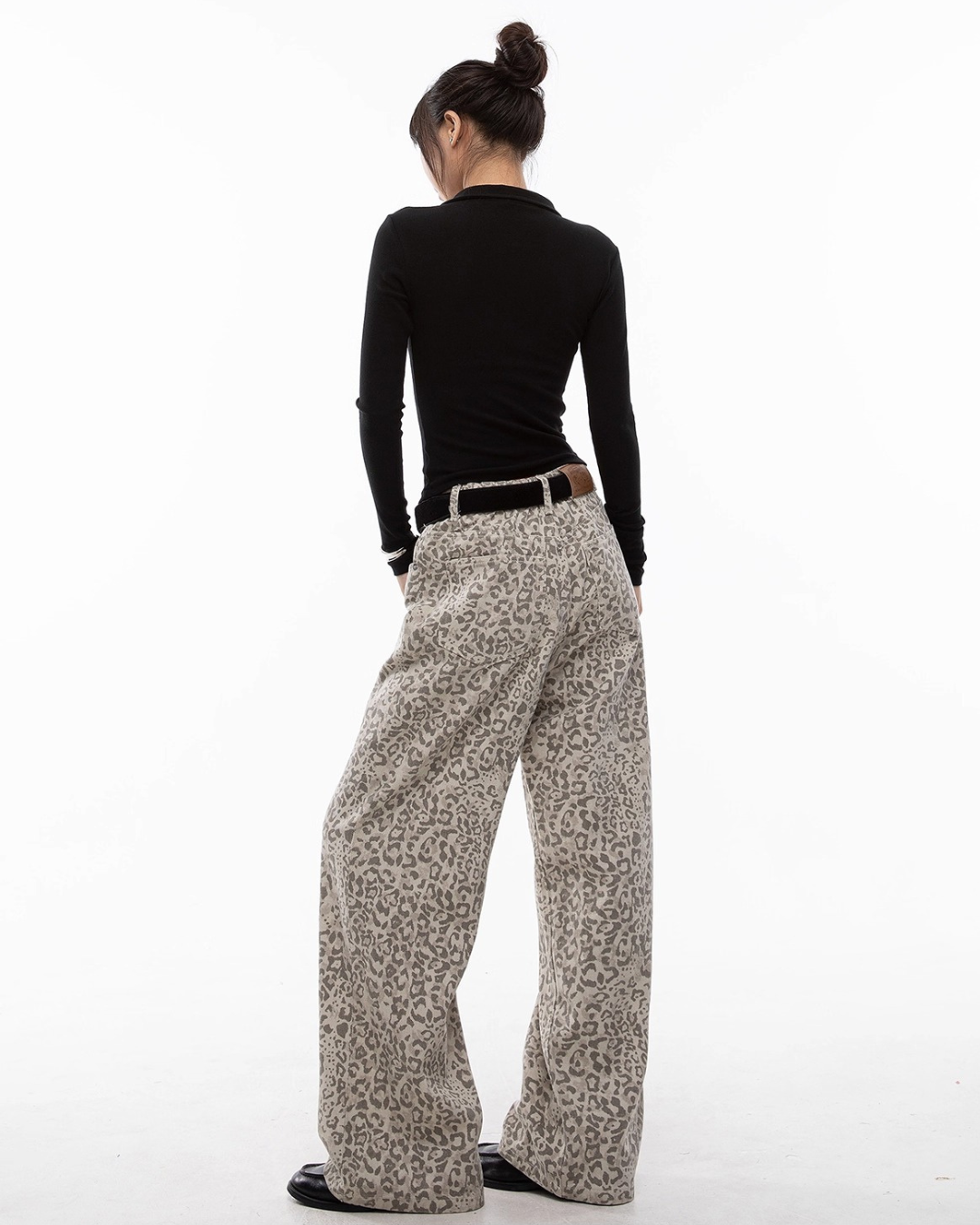 Faux Leopard Wide Pants