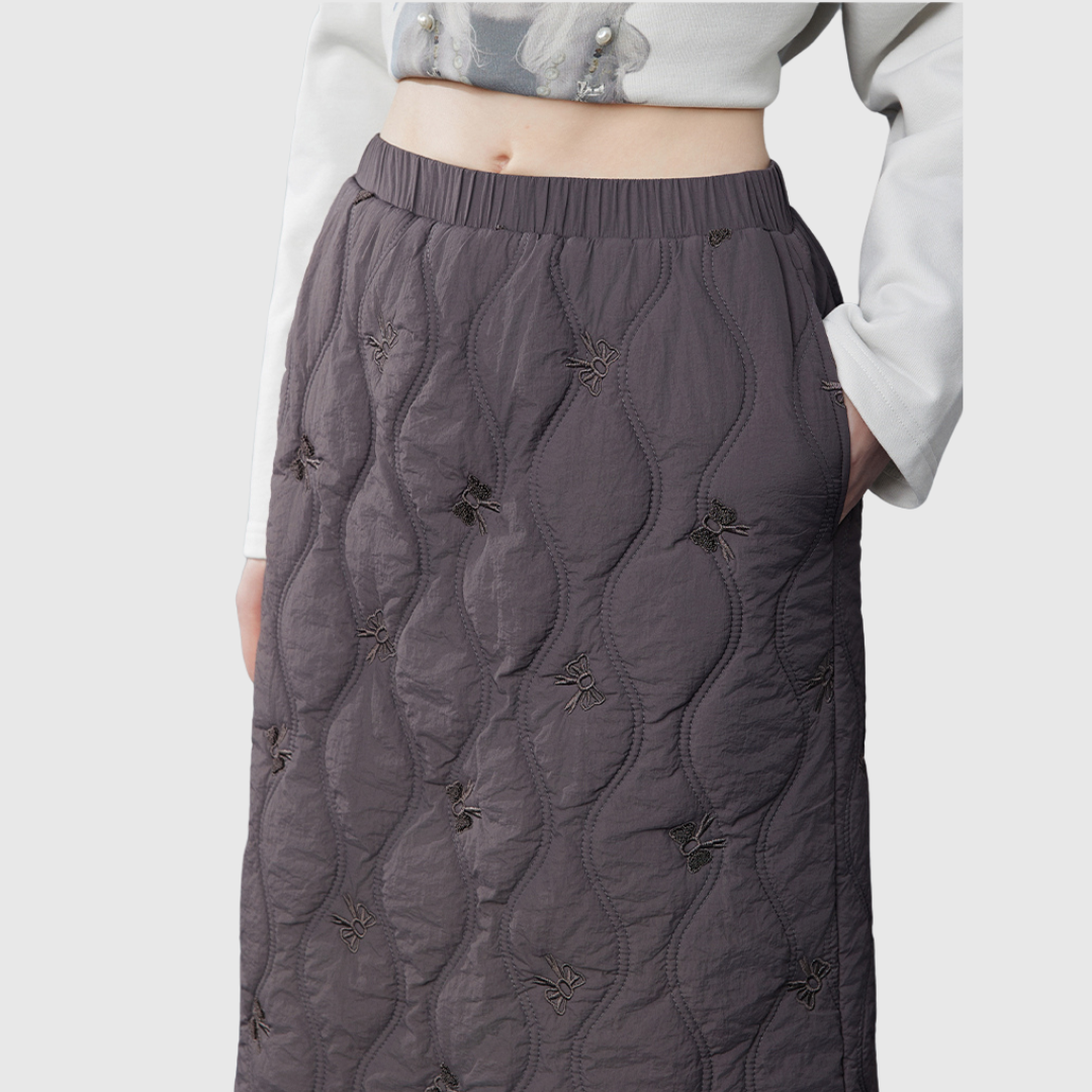 Quilted Long Skirt