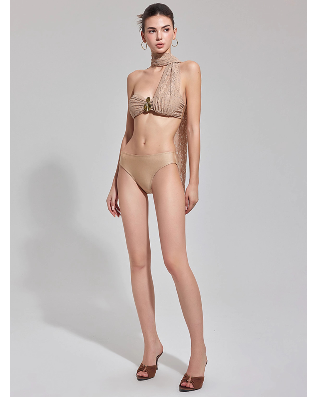 Lace Drape Resort Swim Set [3-piece]