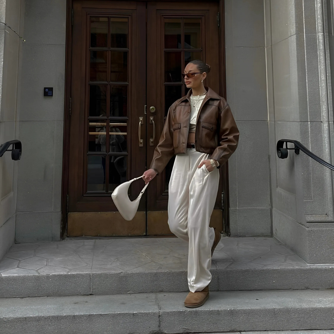 Vintage Brown Leather Jacket