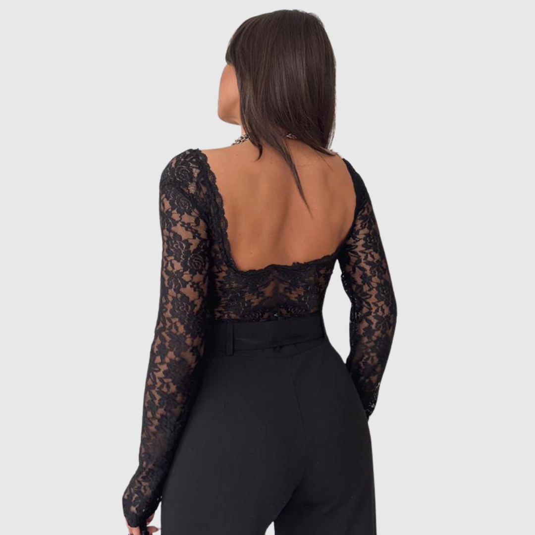 Back Open Lace Top