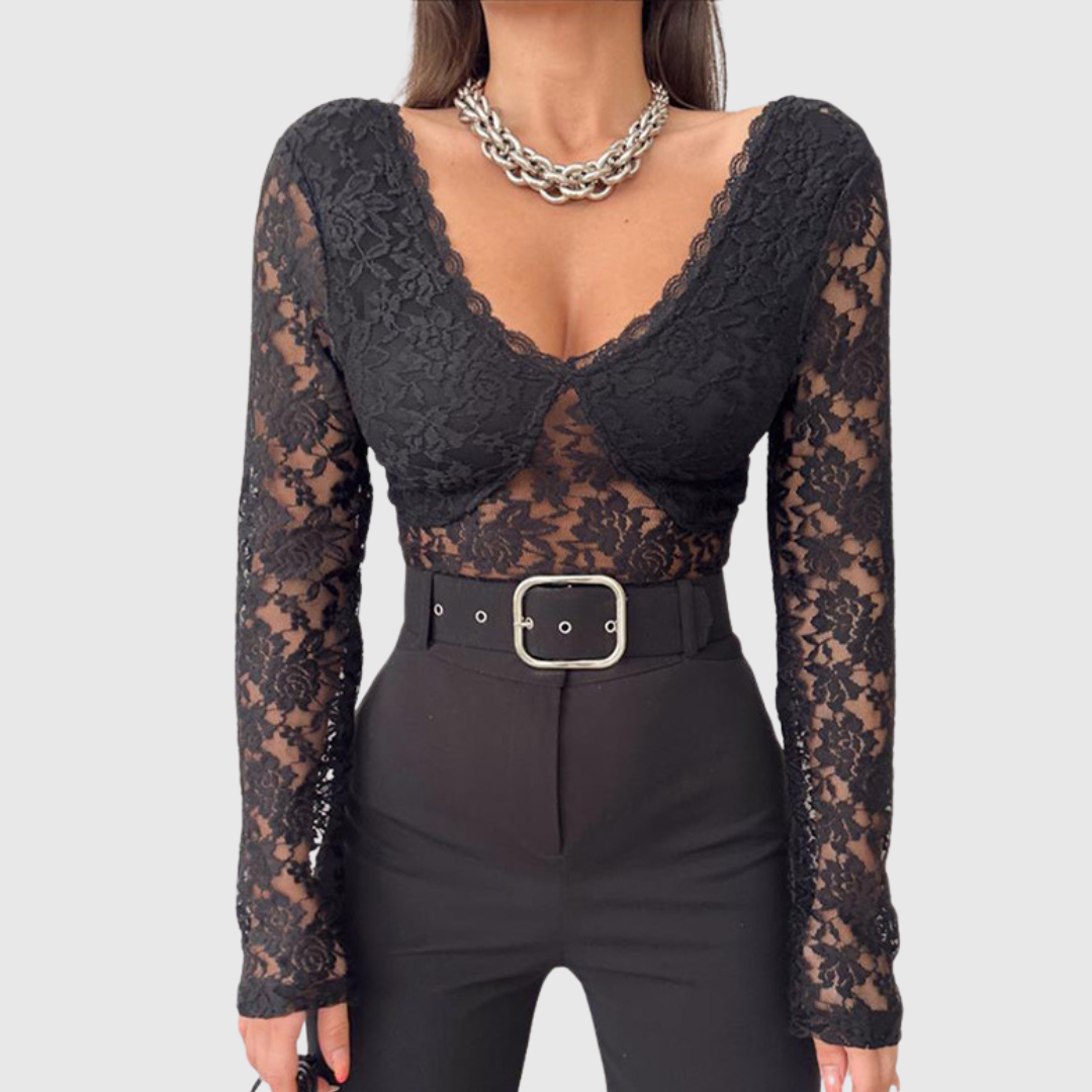 Back Open Lace Top