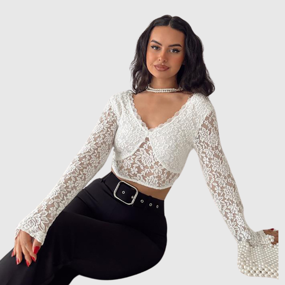 Back Open Lace Top