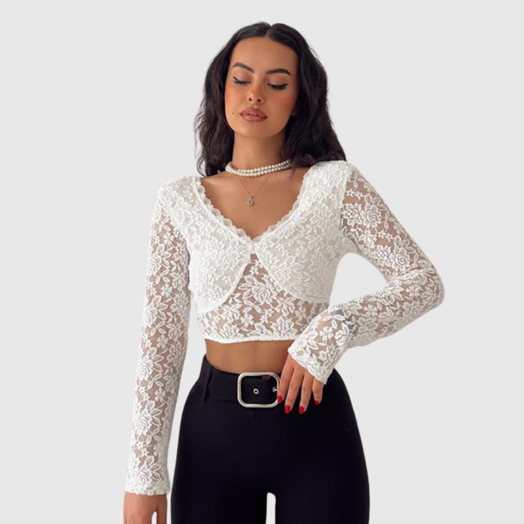 Back Open Lace Top