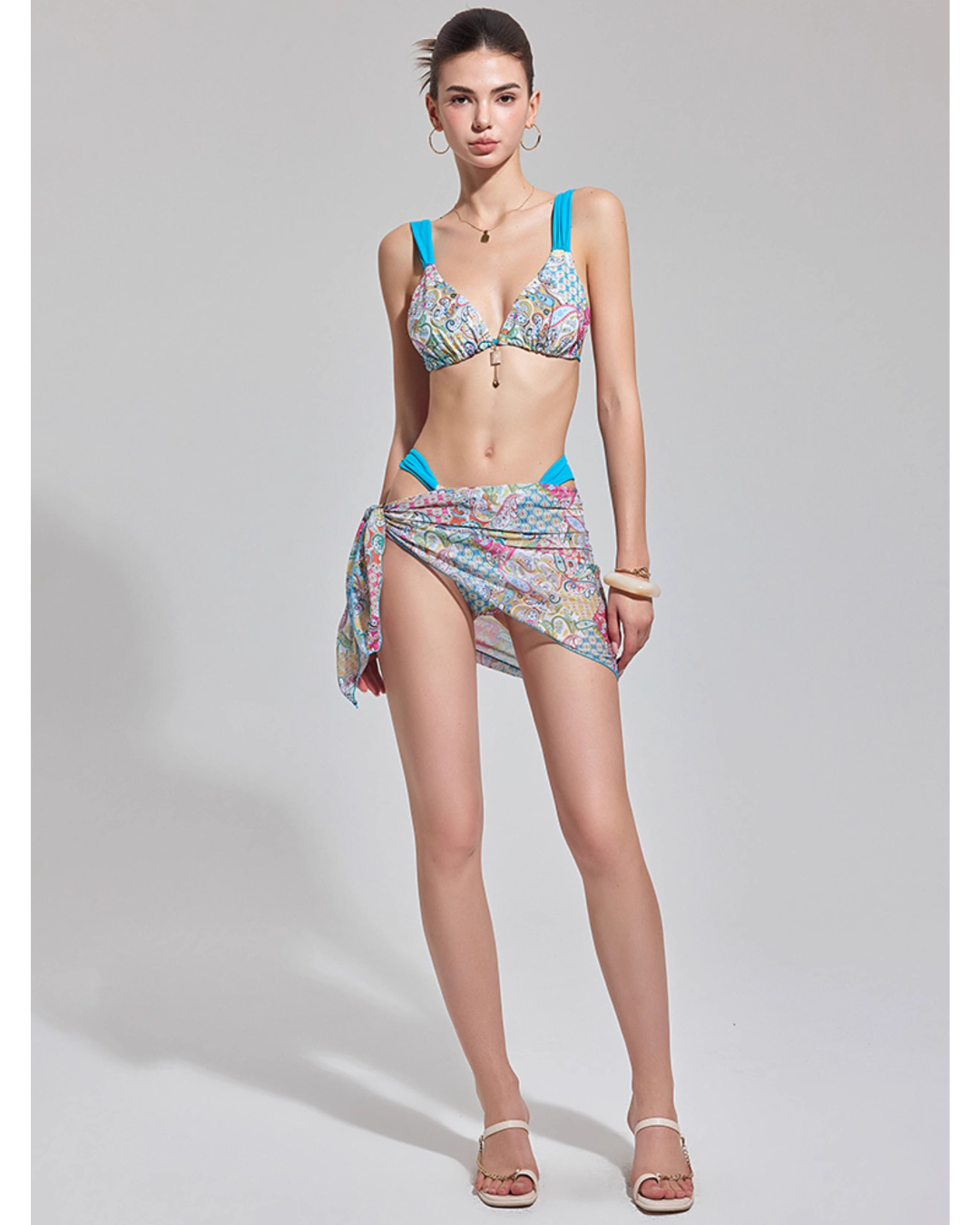 Paisley Print Swim Set [3-piece]