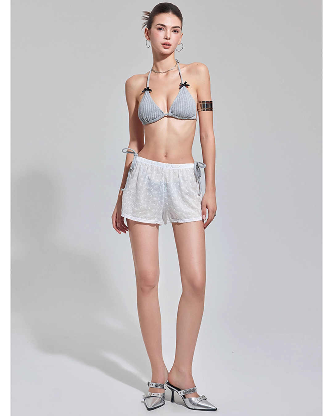 Ribbon Point Knit Bikini [2-type]