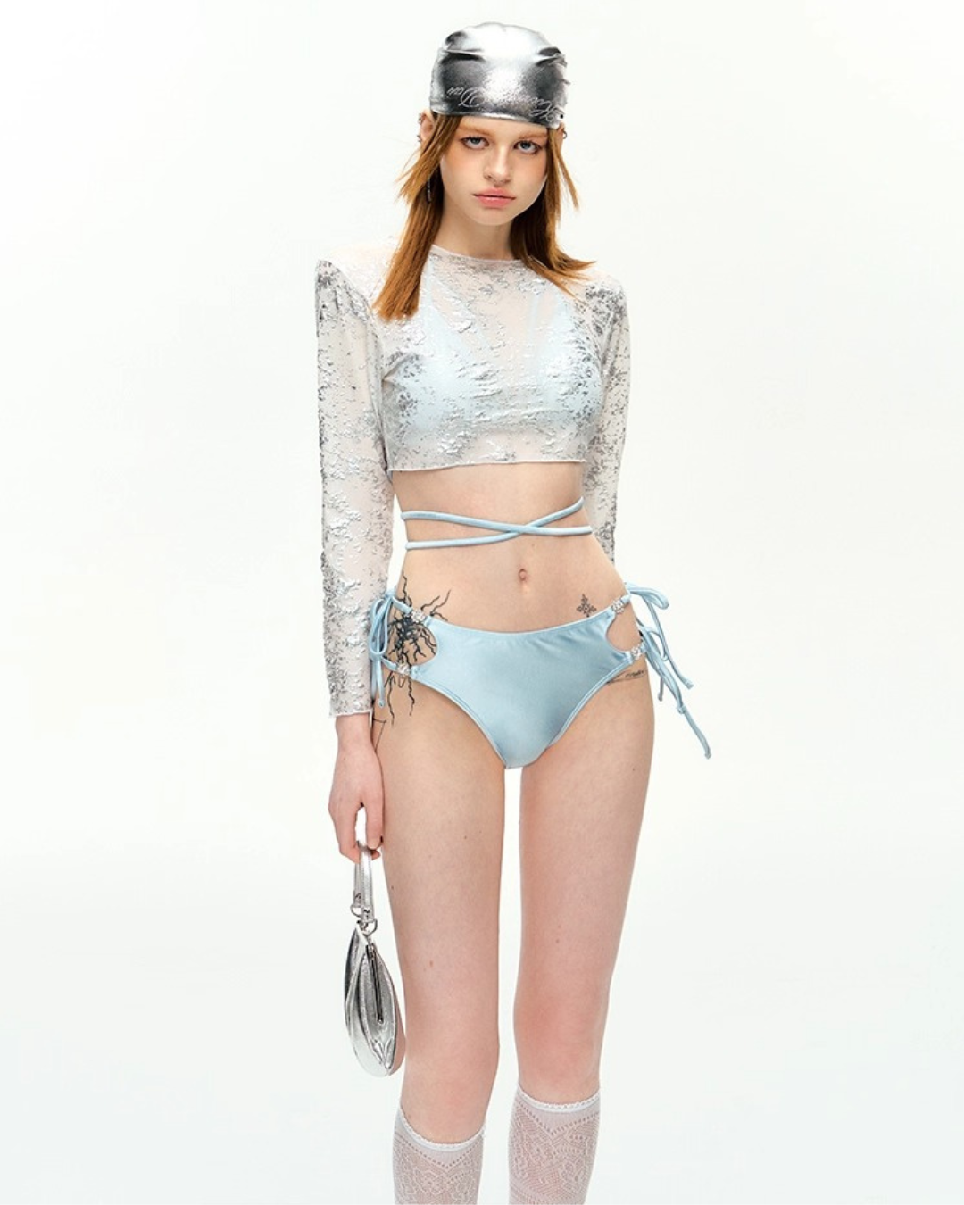 Tangle Strap Silky Bikini [3-piece]