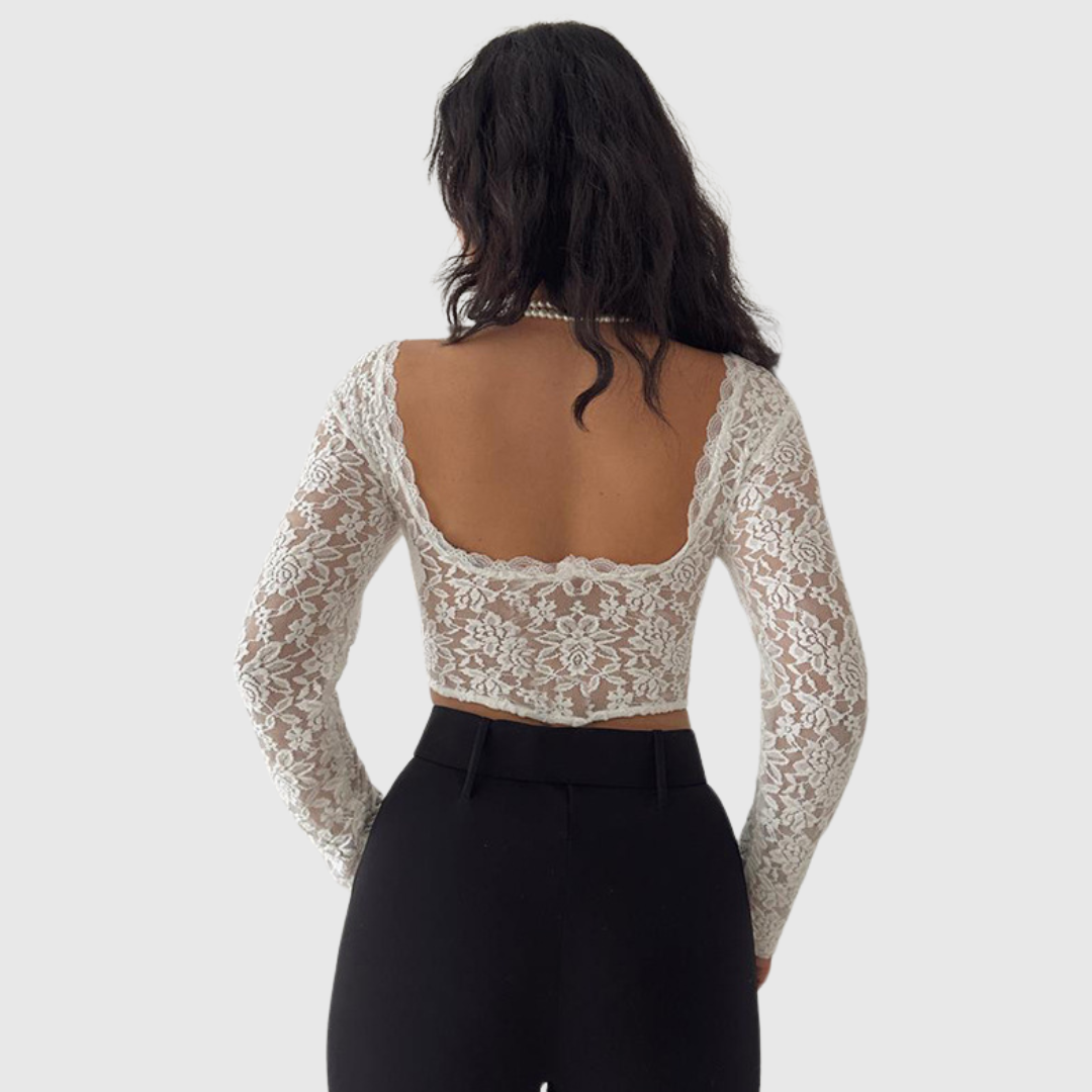 Back Open Lace Top