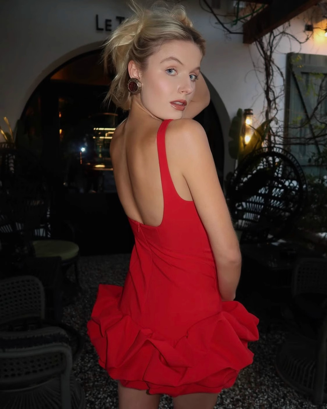 Blooming Flare Mini Dress