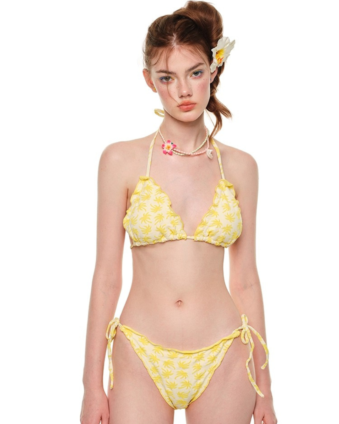 Ruffle Yellow Bikini [3-piece]