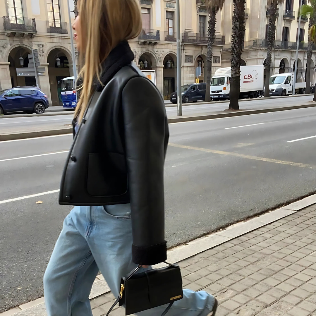 Leather Black Short Jacket