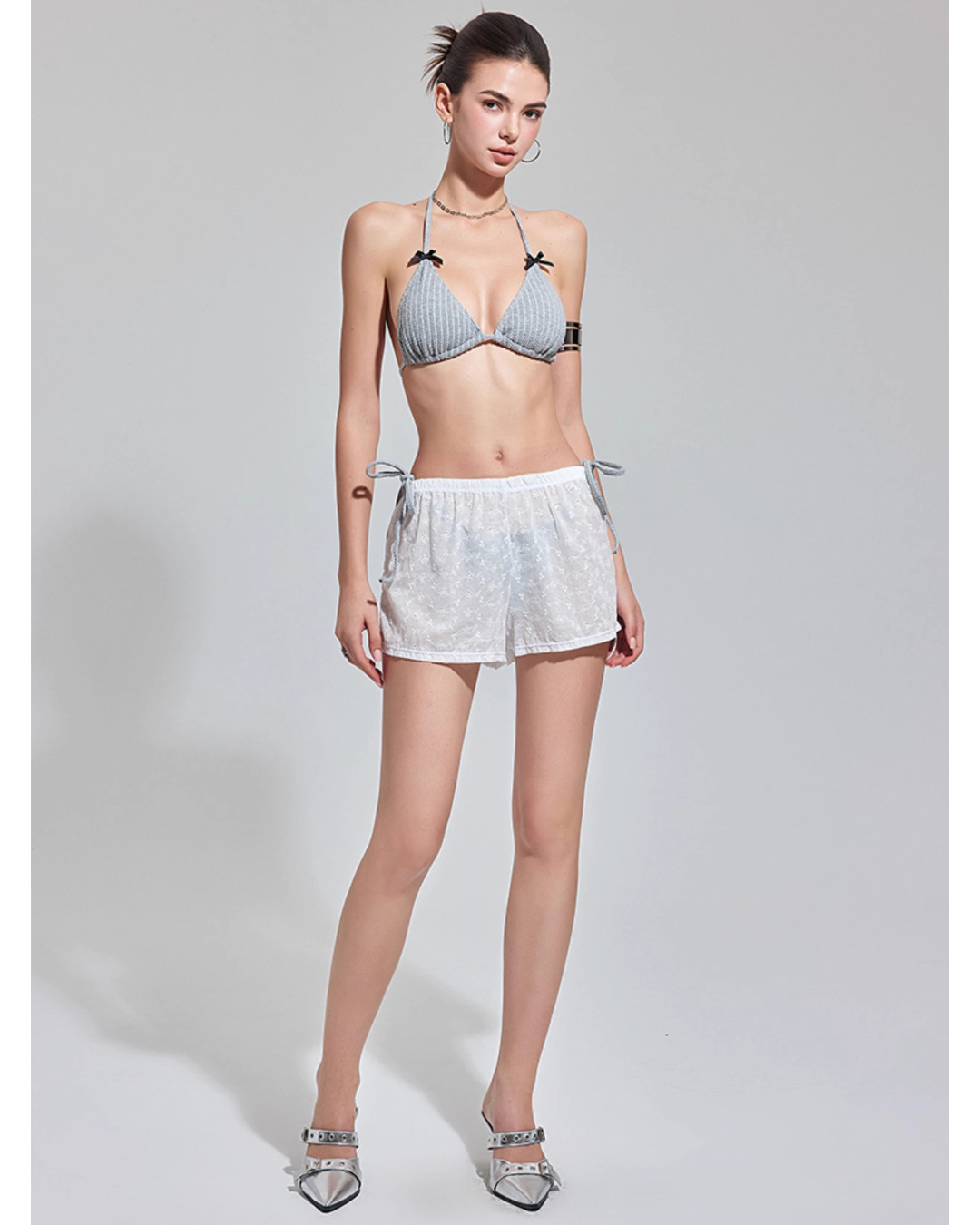 Ribbon Point Knit Bikini [2-type]