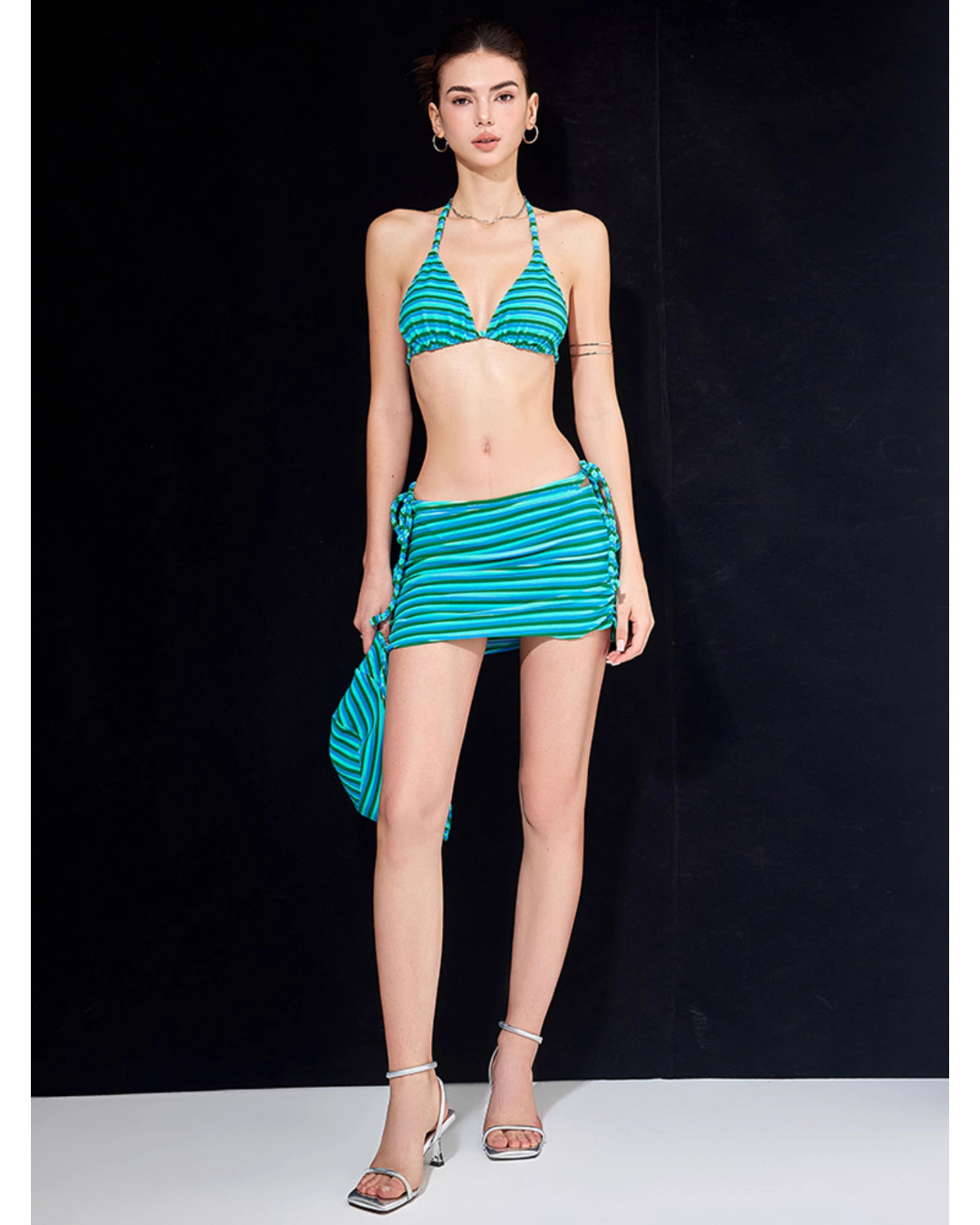 Contrast Border Bikini [4-piece]