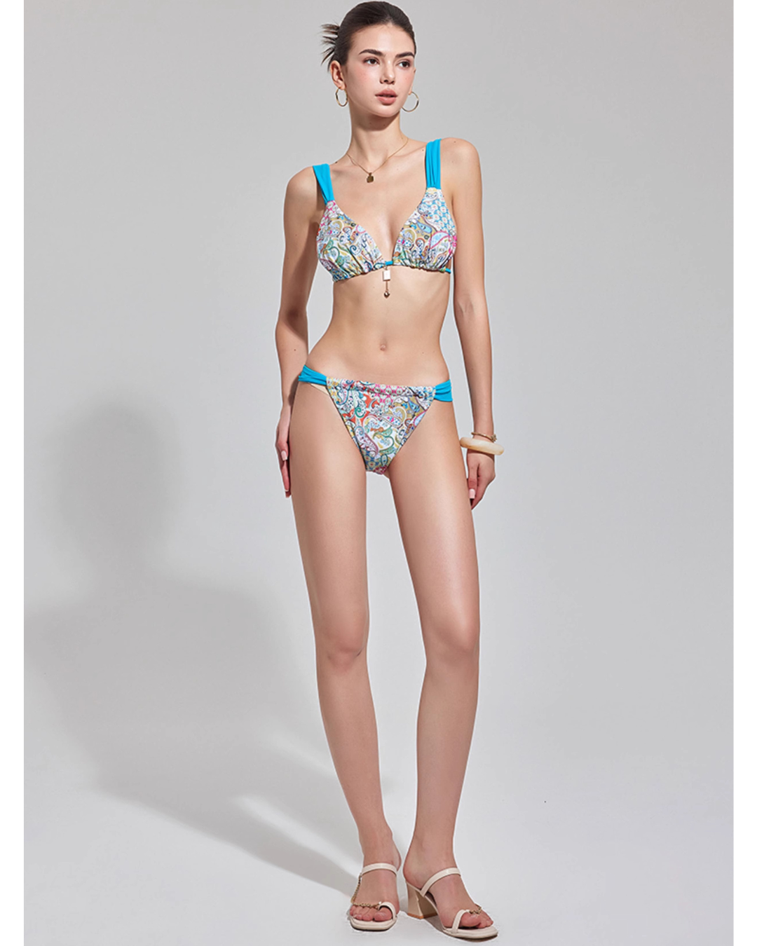 Paisley Print Swim Set [3-piece]