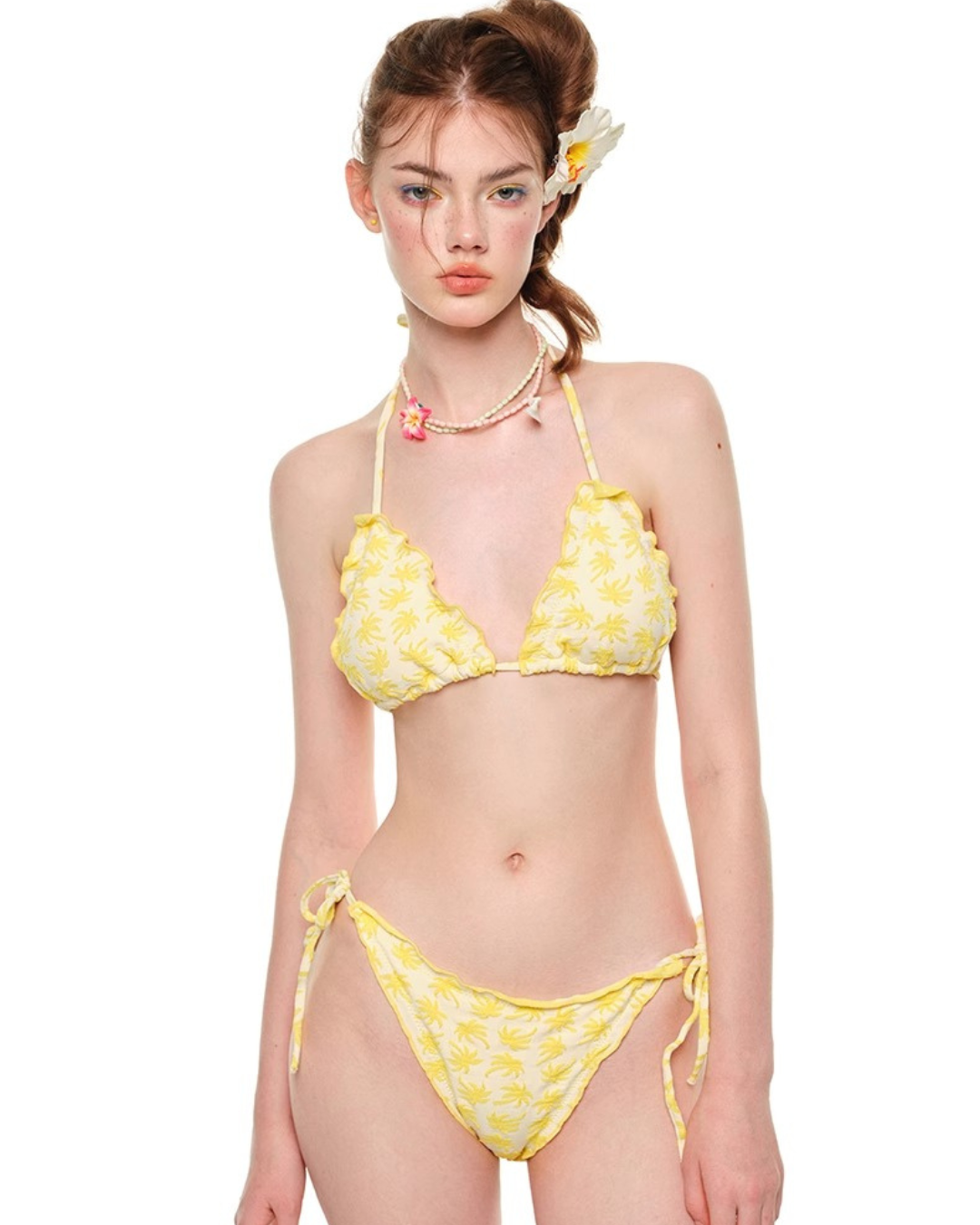 Ruffle Yellow Bikini [3-piece]