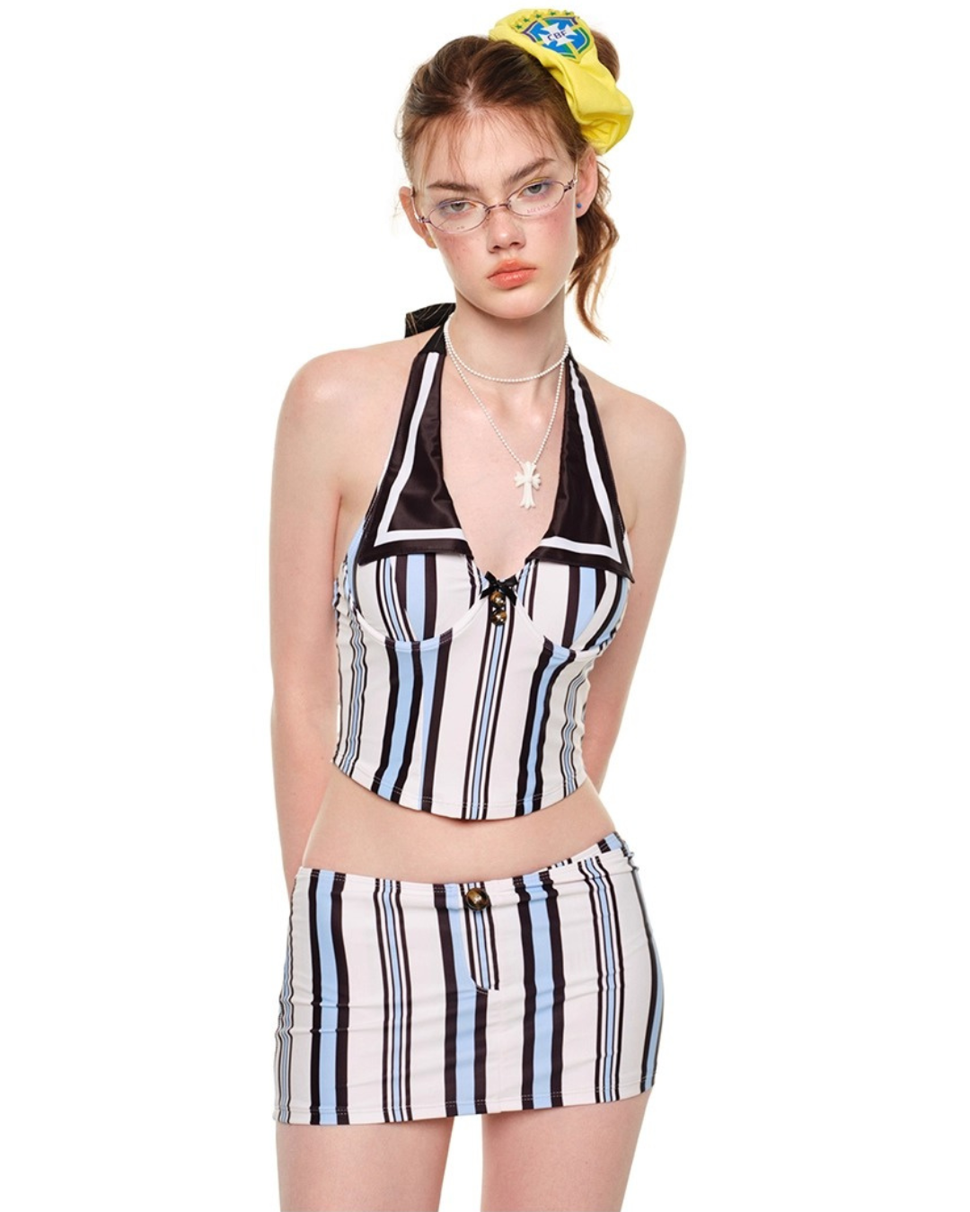 Sailor Collar Retro Bikini [2-piece]