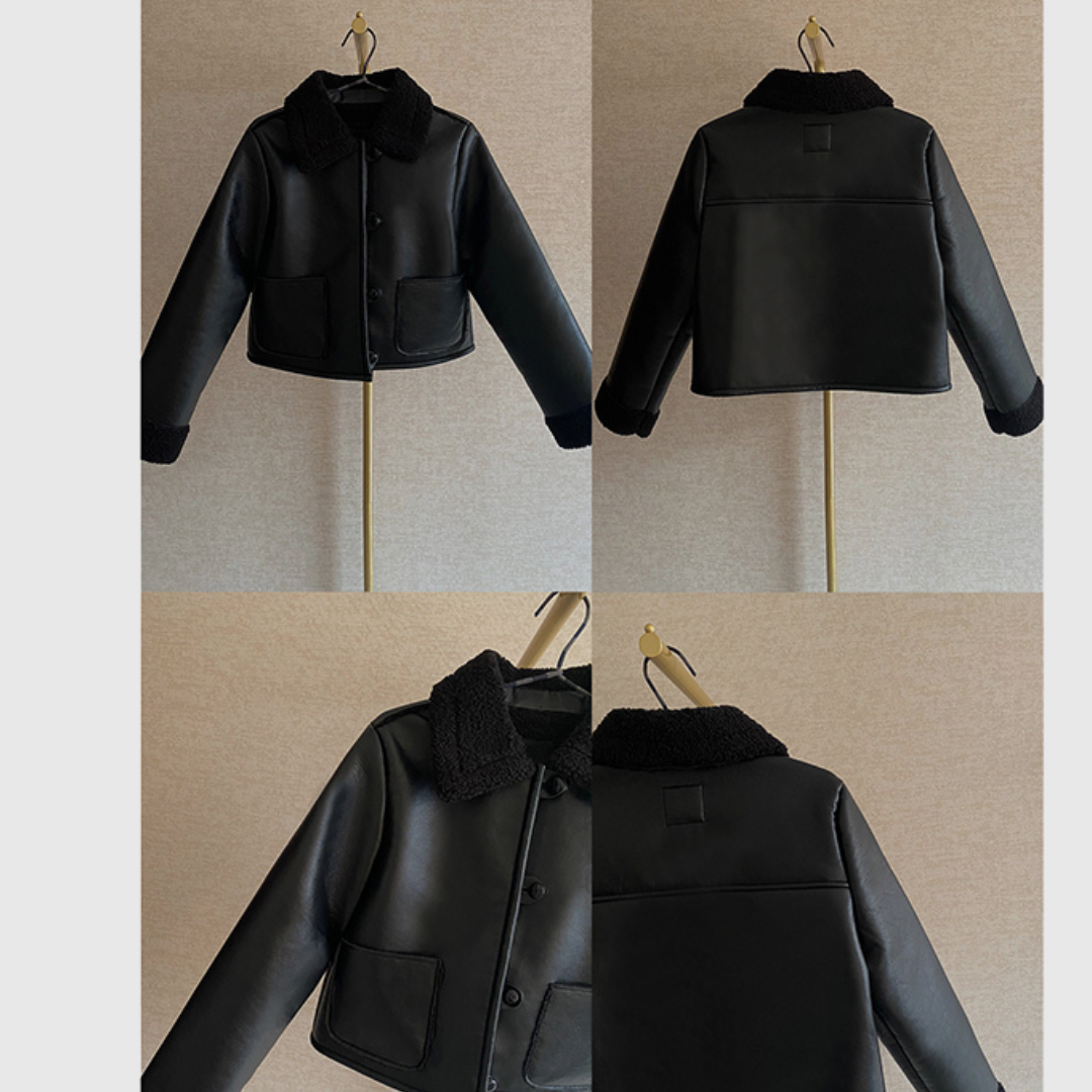 Leather Black Short Jacket