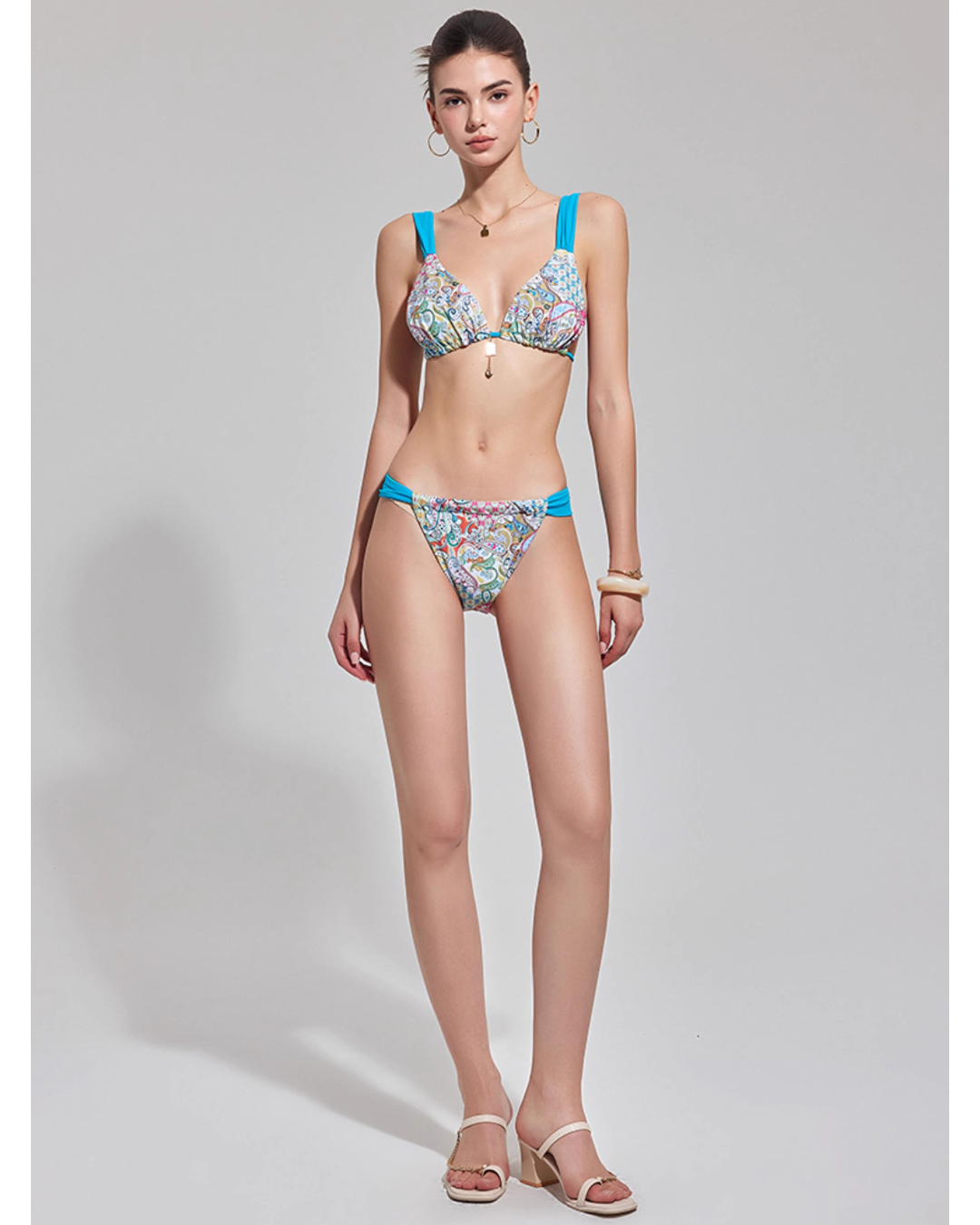 Paisley Print Swim Set [3-piece]