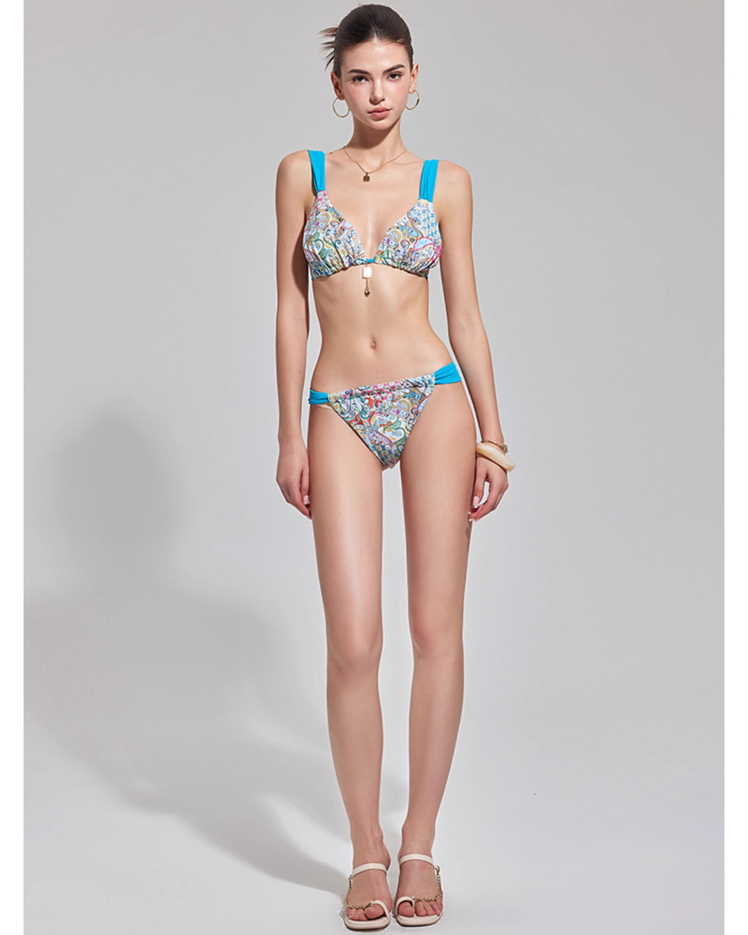 Paisley Print Swim Set [3-piece]