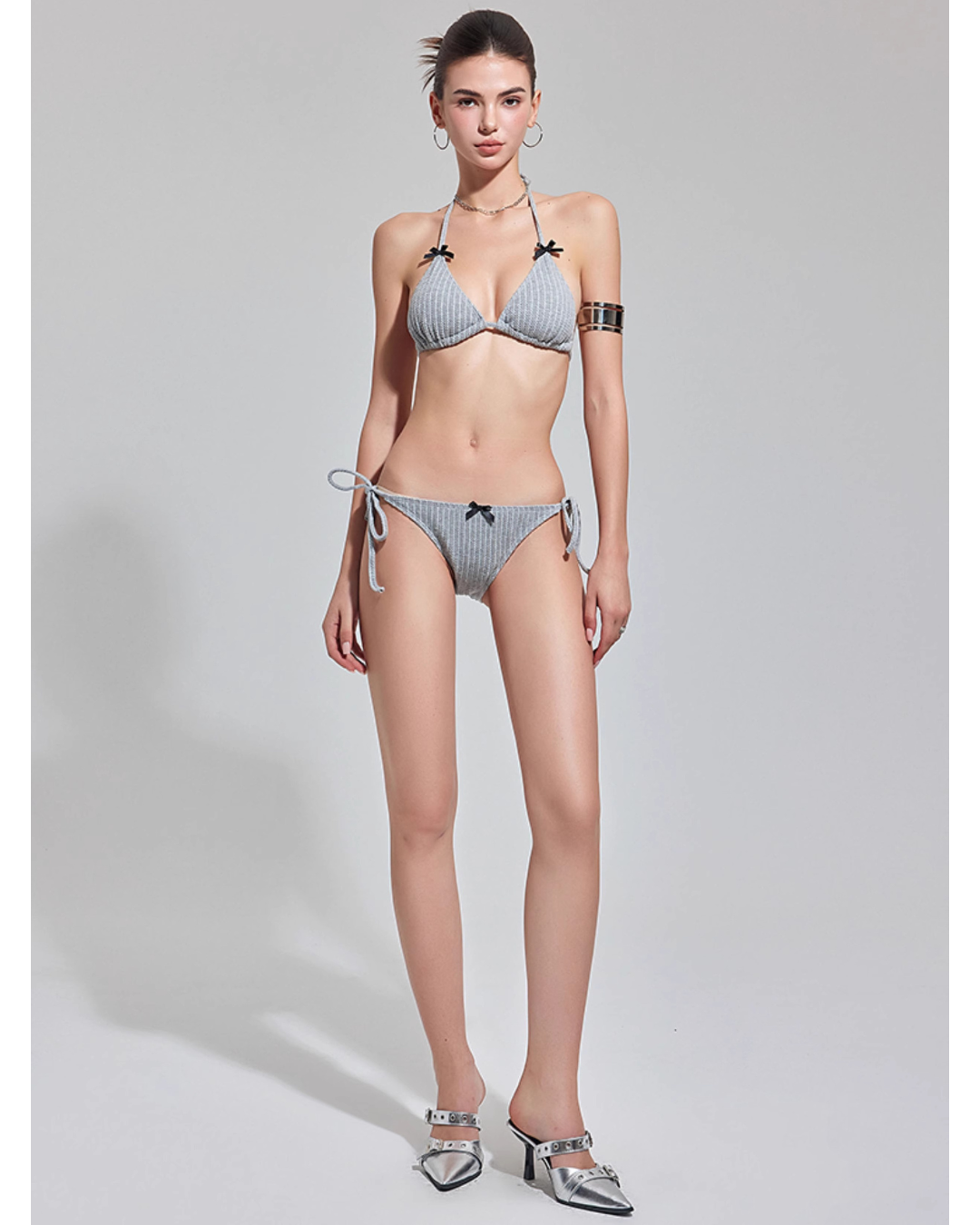 Ribbon Point Knit Bikini [2-type]