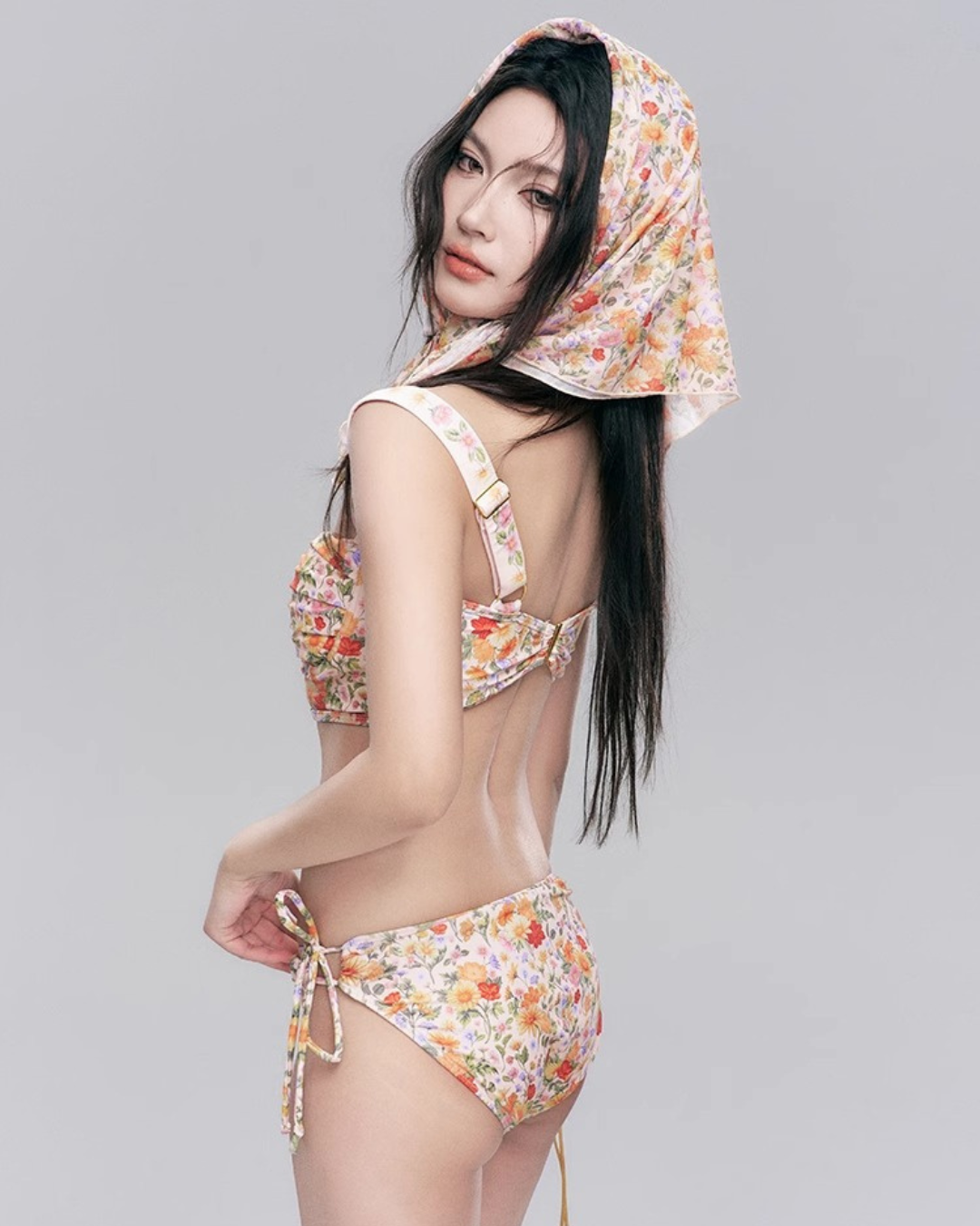 Gather Flower Bikini [3-piece]