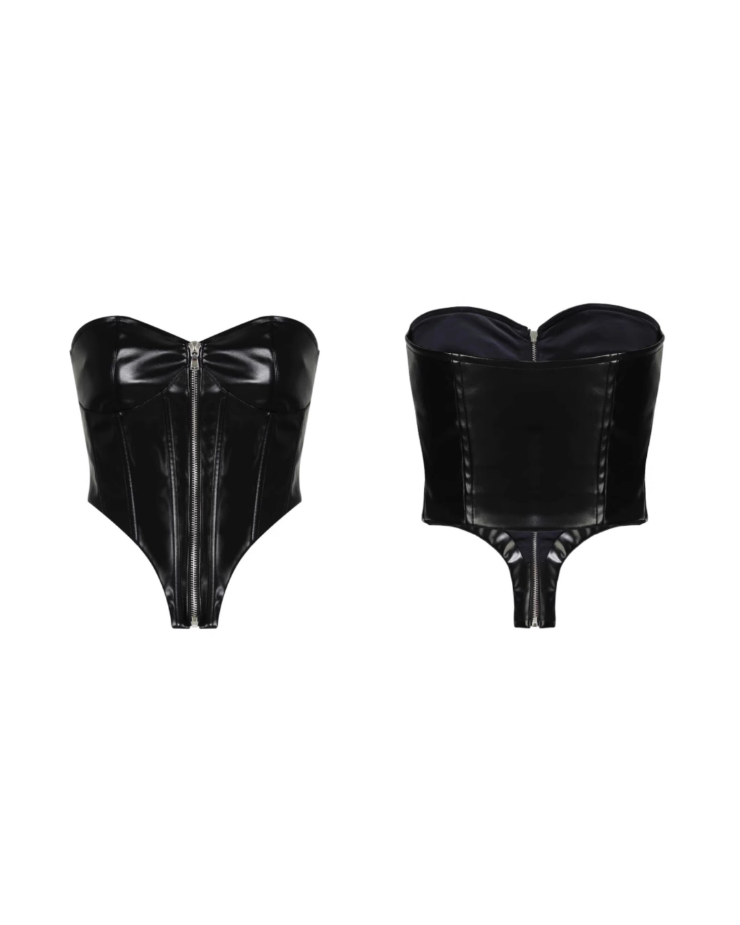 Enamel Leather Tube Top