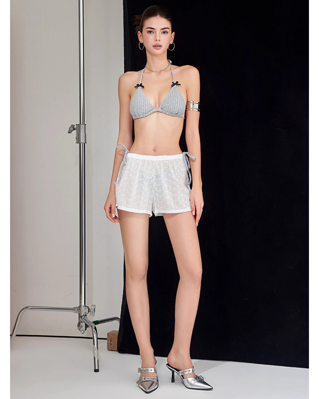 Ribbon Point Knit Bikini [2-type]