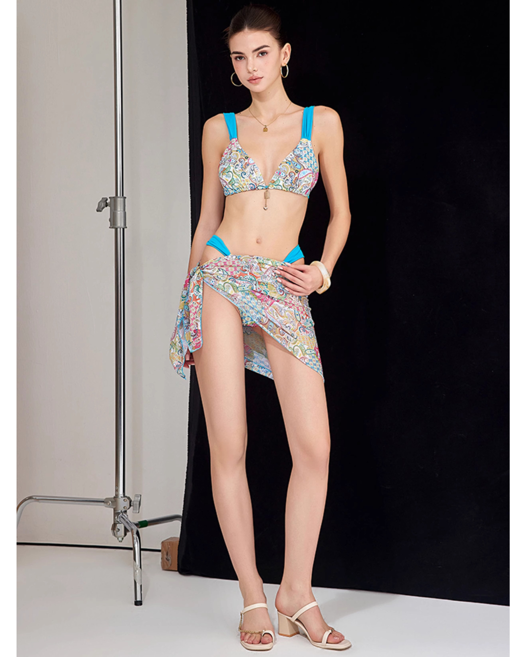 Paisley Print Swim Set [3-piece]