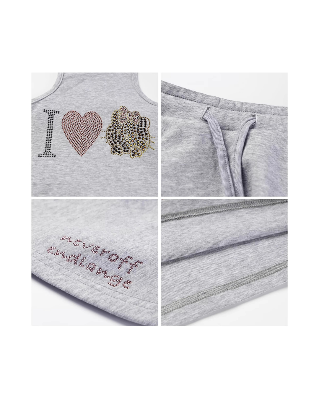 I Love Cat Sweat Set [3-Piece, Set Up対応]
